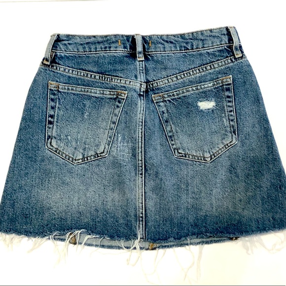Free People Harvey Distressed Denim Skirt - Picture 4 of 9